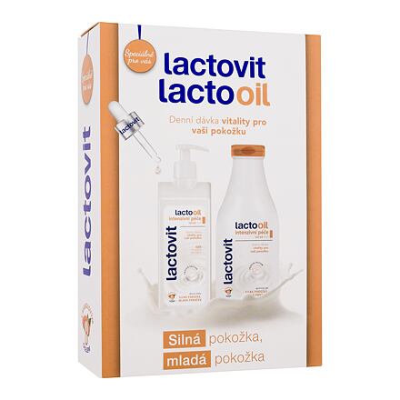 Lactovit LactoOil Intensive Care Kit : tělové mléko LactoOil Intensive Care Body Milk 400 ml + sprchový gel LactoOil Intensive Care Shower Gel 500 ml pro ženy