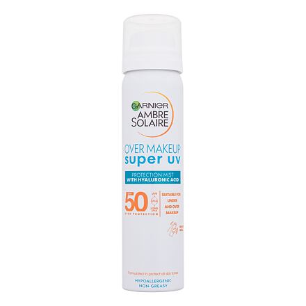 Garnier Ambre Solaire Super UV Over Makeup Protection Mist SPF50 opalovací mlha pod nebo přes make-up 75 ml unisex