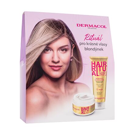 Dermacol Hair Ritual Super Blonde : šampon Hair Ritual Grow Effect & Super Blonde 250 ml + maska na vlasy Hair Ritual Super Blonde & Intensive Care 200 ml pro ženy