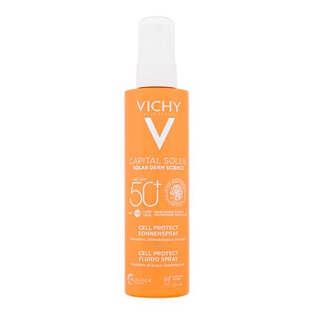 Vichy Capital Soleil Cell Protect Water Fluid Spray SPF50+ opalovací fluid ve spreji na tělo a obličej 200 ml