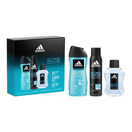 Adidas Ice Dive : EDT 100 ml + deodorant 150 ml + sprchový gel 250 ml pro muže