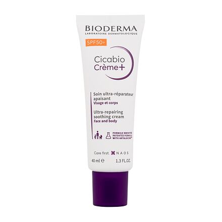 BIODERMA Cicabio Crème+ Ultra-Repairing Soothing Cream SPF50+ obnovující a zklidňující krém pro optimální hojení 40 ml unisex