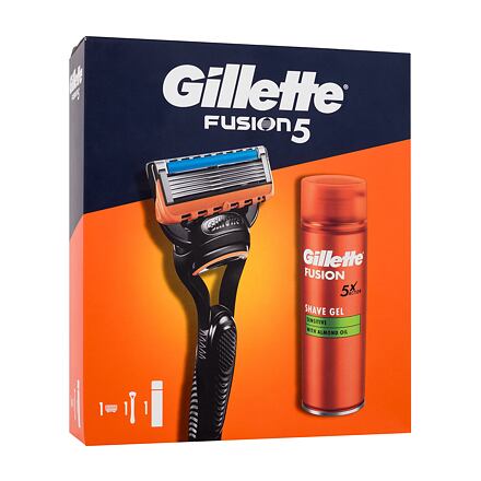 Gillette Fusion5 : holicí strojek Fusion5 1 ks + gel na holení Fusion Shave Gel Sensitive 200 ml pro muže