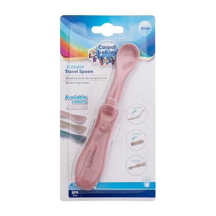 Canpol babies Travel Spoon Foldable Pink skládací cestovní lžička