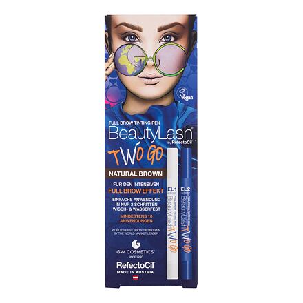 RefectoCil BeautyLash Two Go Tinting Pen barva na obočí v peru 1 balení odstín Natural Brown