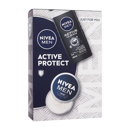 Nivea Men Active Protect : krém na obličej, tělo a ruce Men Creme 75 ml + sprchový gel Men Active Clean 250 ml pro muže