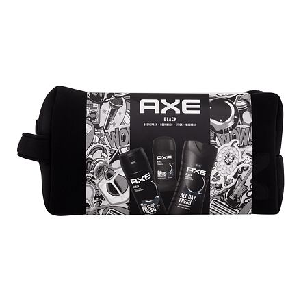 Axe Black : sprchový gel 250 ml + deodorant 150 ml + tuhý deodorant 50 ml + kosmetická taštička pro muže