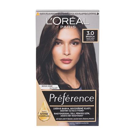 L'Oréal Paris Préférence barva na vlasy 60 ml odstín 3.0 Brasilia pro ženy