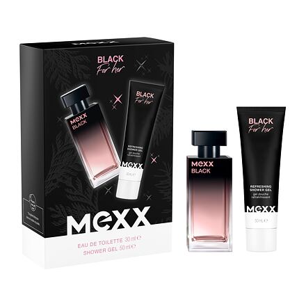 Mexx Black : EDT 30 ml + sprchový gel 50 ml pro ženy