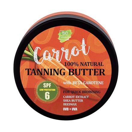 Vivaco Bio Carrot Tanning Butter SPF6 voděodolné přírodní mrkvové opalovací máslo 150 ml