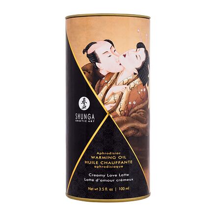 Shunga Aphrodisiac Warming Oil Creamy Love Latte afrodiziakální hřejivý olej s vůní kávy 100 ml