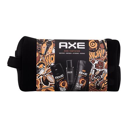 Axe Dark Temptation : sprchový gel 250 ml + deodorant 150 ml + voda po holení 100 ml + kosmetická taštička pro muže