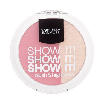 Gabriella Salvete Show It! Blush & Highlighter kompaktní tvářenka s rozjasňovačem 9 g odstín 01