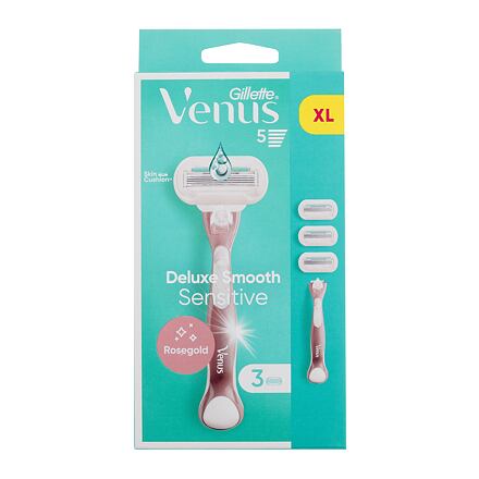 Gillette Venus Deluxe Smooth Sensitive : holicí strojek 1 ks + náhradní hlavice 2 ks pro ženy