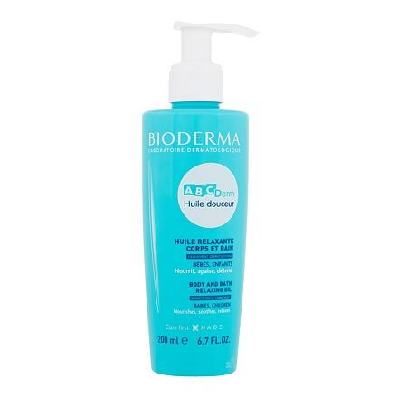 BIODERMA ABCDerm Huile Douceur relaxační a vyživující tělový a koupelový olej 200 ml pro děti