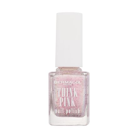 Dermacol Think Pink Nail Polish lak na nehty s třpytkami a vůní 12 ml odstín 01