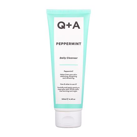 Q+A Peppermint Daily Cleanser jemný čisticí gel s mátovým olejem pro každodenní použití 125 ml pro ženy