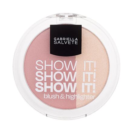 Gabriella Salvete Show It! Blush & Highlighter kompaktní tvářenka s rozjasňovačem 9 g odstín 02