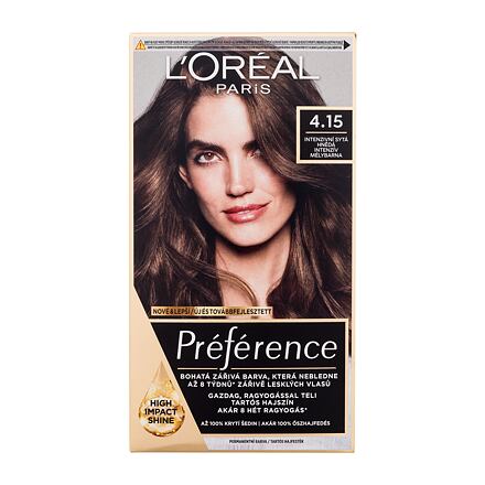 L'Oréal Paris Préférence barva na vlasy 60 ml odstín 4.15 pro ženy