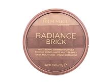 Bronzer Rimmel London Radiance Brick 12 g 002 Medium poškozená krabička