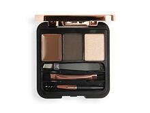 Set a paletka na obočí Makeup Revolution London Brow Sculpt Kit 2,2 g Dark Brown