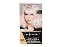 Barva na vlasy L'Oréal Paris Préférence 60 ml 10.21 poškozená krabička