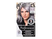 Barva na vlasy L'Oréal Paris Préférence Vivid Colors 60 ml 9,112 Smokey Grey poškozená krabička