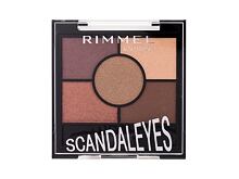 Oční stín Rimmel London Scandaleyes 5 Pan Eyeshadow Palette 3,8 g 005 Sunset Bronze