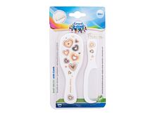 Hřeben na vlasy Canpol babies Newborn Baby Baby Brush With Comb Hearts 1 ks poškozená krabička