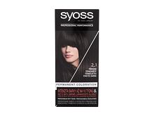 Barva na vlasy Syoss Permanent Coloration 50 ml 2-1 Black-Brown poškozená krabička