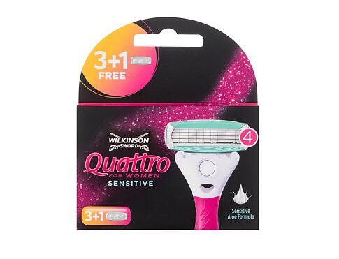 Náhradní břit Wilkinson Sword Quattro For Women Sensitive 4 ks