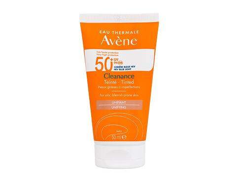 Opalovací přípravek na obličej Avene Cleanance Tinted Sun Cream SPF50+ 50 ml poškozená krabička