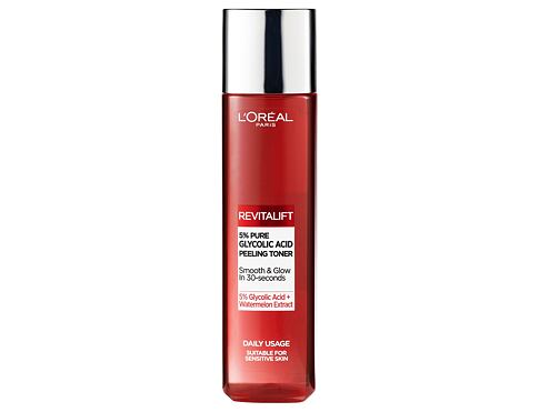 Pleťová voda a sprej L'Oréal Paris Revitalift 5% Pure Glycolic Acid Peeling Toner 180 ml