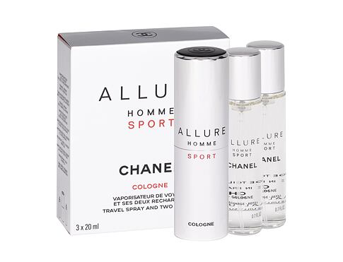 Kolínská voda Chanel Allure Homme Sport Cologne Twist and Spray 3x20 ml poškozená krabička