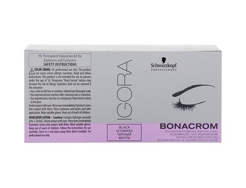 Barva na obočí Schwarzkopf Professional Igora Bonacrom 15 ml Black poškozená krabička