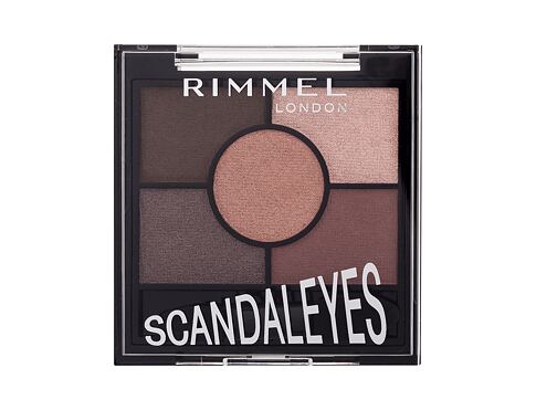 Oční stín Rimmel London Scandaleyes 5 Pan Eyeshadow Palette 3,8 g 003 Rose Quartz