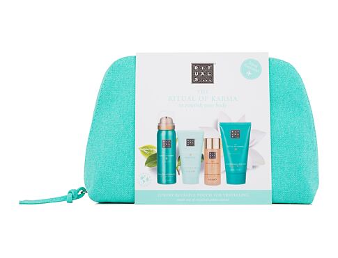 Tělový krém Rituals The Ritual Of Karma Luxury Reusable Pouch For Travelling 70 ml poškozený obal Kazeta