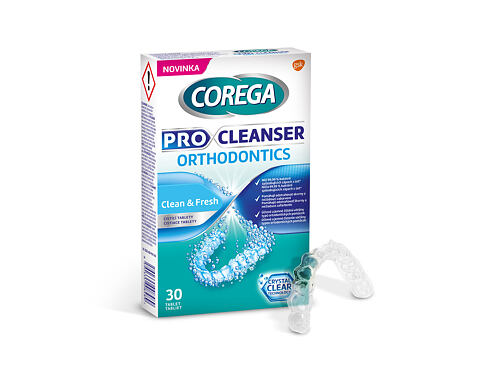 Čisticí tablety a roztoky Corega Pro Cleanser Orthodontic Tabs 30 ks