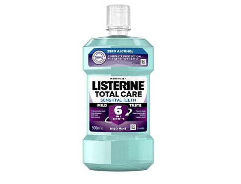 Ústní voda Listerine Total Care Sensitive Teeth Mild Taste Mouthwash 6 in 1 500 ml