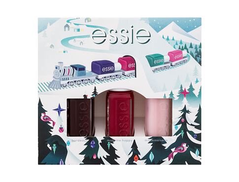 Lak na nehty Essie Nail Lacquer Christmas Mini Trio Pack 15 ml Bordeaux poškozená krabička Kazeta