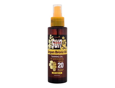 Opalovací přípravek na tělo Vivaco Sun Argan Bronz Oil Tanning Oil SPF20 100 ml