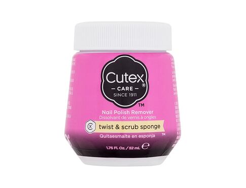 Odlakovač nehtů Cutex Twist & Scrub Sponge Nail Polish Remover 52 ml