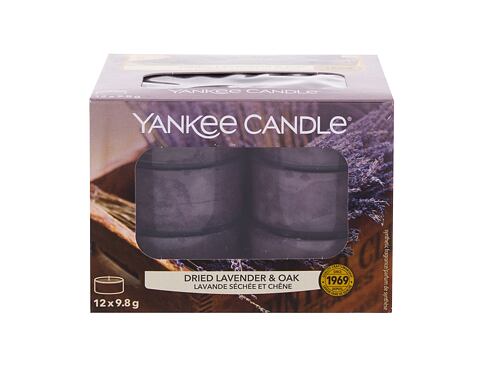 Vonná svíčka Yankee Candle Dried Lavender & Oak 117,6 g poškozená krabička