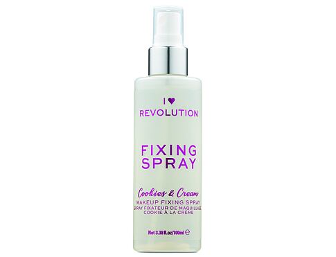 Fixátor make-upu Makeup Revolution London I Heart Revolution Fixing Spray Cookies & Cream 100 ml