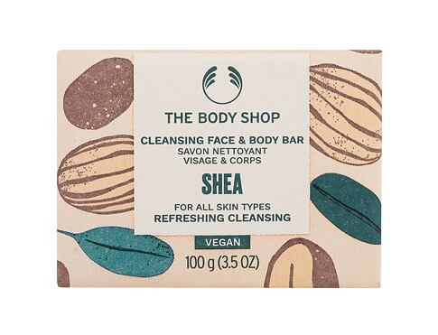 Tuhé mýdlo The Body Shop Shea Cleansing Face & Body Bar 100 g