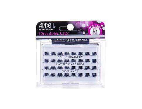 Umělé řasy Ardell Double Up  Knotted Trio Lash 32 ks Short Black