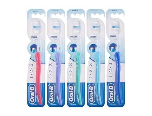 Klasický zubní kartáček Oral-B 1-2-3 Indicator Medium 1 ks