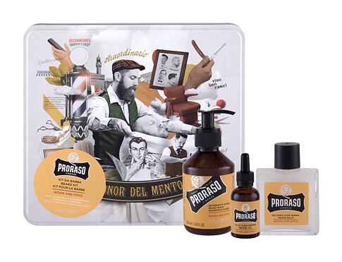 Šampon na vousy PRORASO Wood & Spice  Beard Wash 200 ml poškozená krabička Kazeta