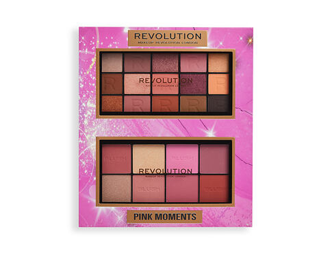 Tvářenka Makeup Revolution London Pink Moments Face & Eye Gift Set 16 g Kazeta