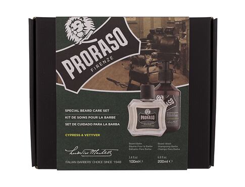 Šampon PRORASO Cypress & Vetyver Special Beard Care Set 200 ml poškozená krabička Kazeta